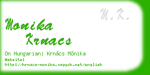 monika krnacs business card