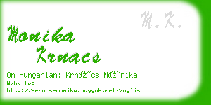 monika krnacs business card